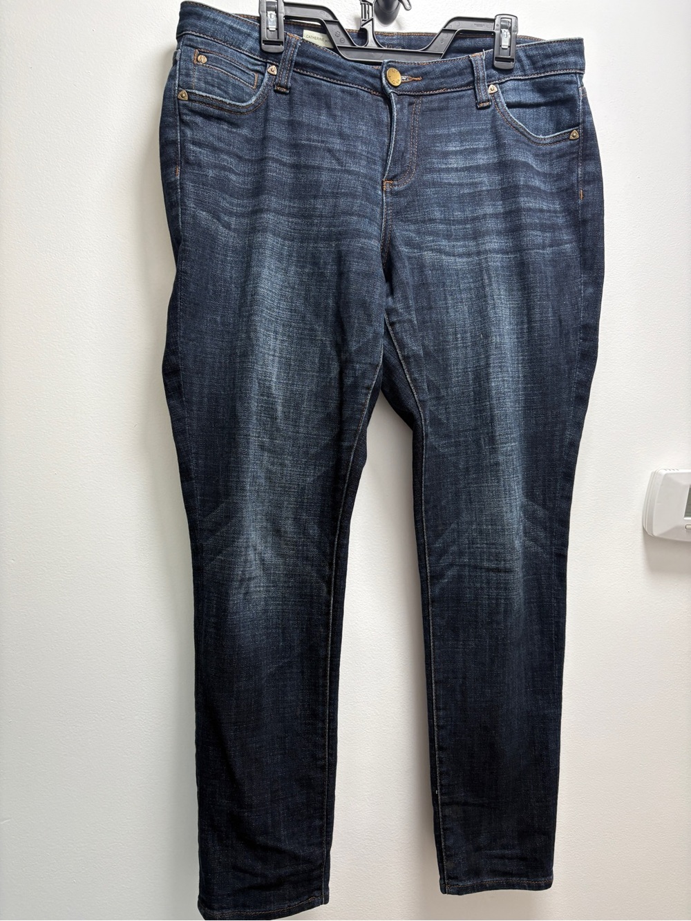 Kut from the Kloth Slim Straight Dark Indigo Jeans - Picture 1 of 8